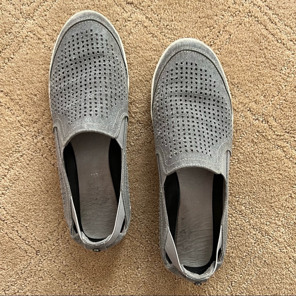 Tribute Gray Fabric Slip-on Shoes